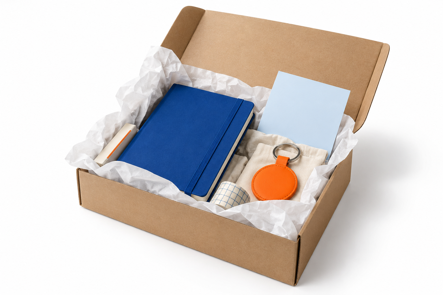 Carefully packed Korean stationery and accessories in a parcel